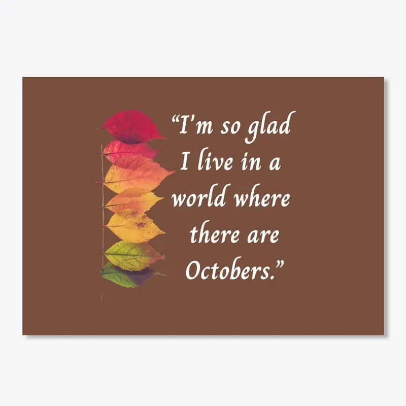 Anne of Green Gables' October 